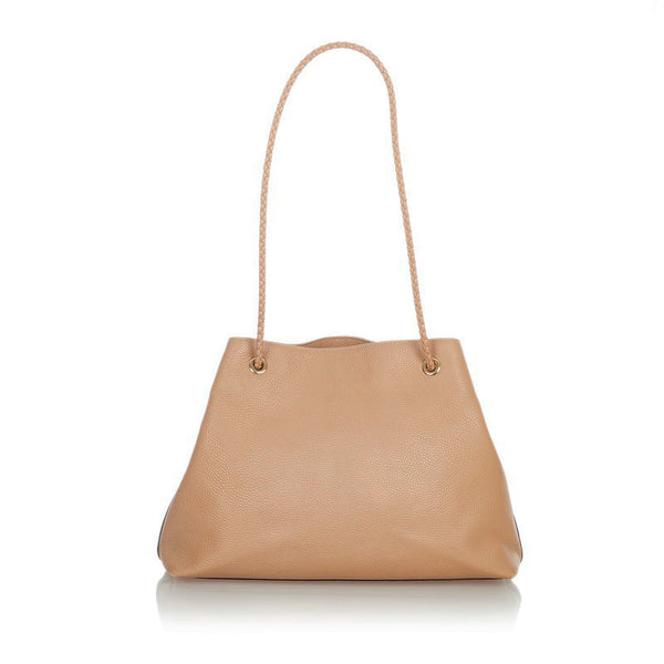 グッチ 419689 ベージュ レザー トートバッグ レディース GUCCI 【中古】