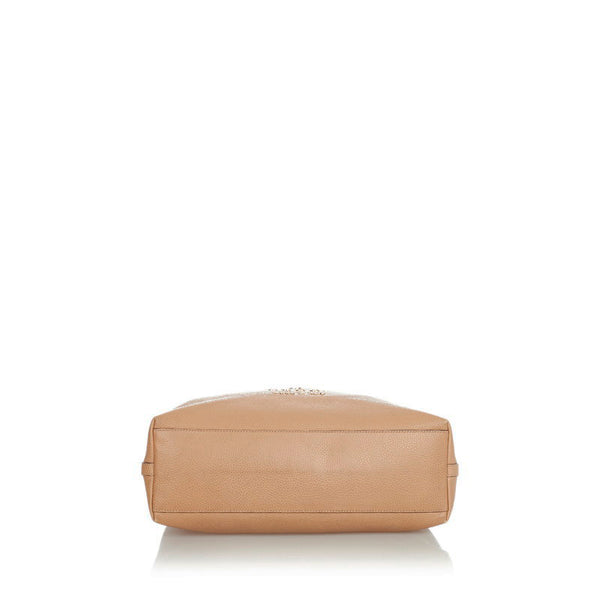 グッチ 419689 ベージュ レザー トートバッグ レディース GUCCI 【中古】