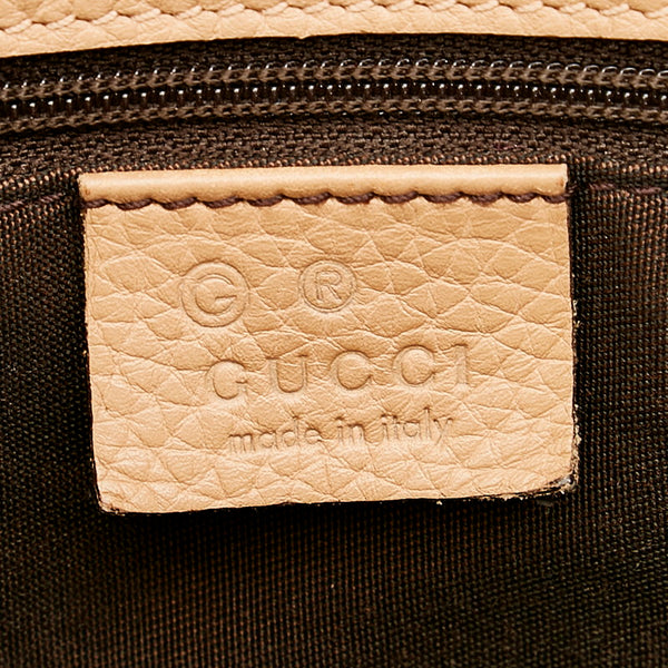 グッチ 419689 ベージュ レザー トートバッグ レディース GUCCI 【中古】