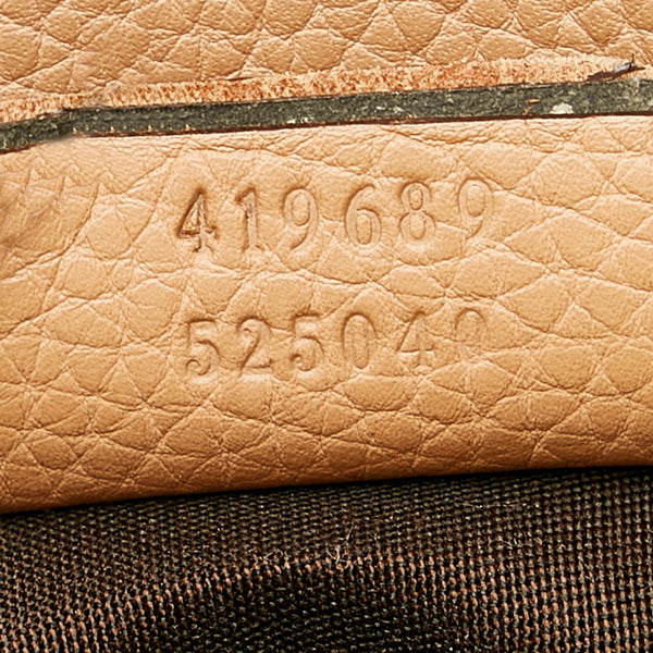 グッチ 419689 ベージュ レザー トートバッグ レディース GUCCI 【中古】