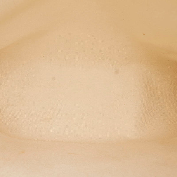 グッチ シェリーライン GGプラス ホワイト ブラウン レッド グリーン PVC レザー トートバッグ レディース GUCCI 【中古】