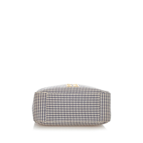 ジバンシー 千鳥格子 ホワイト ブルー キャンバス レザー トートバッグ レディース Givenchy 【中古】