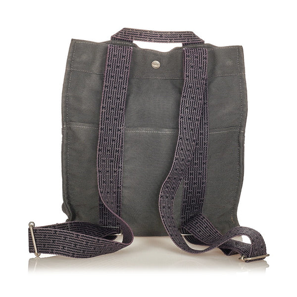 エルメス エールライン グレー キャンバス リュック バックパック メンズ HERMES 【中古】