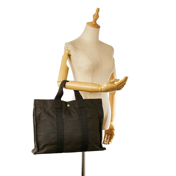 エルメス エール グレー キャンバス ハンドバッグ レディース HERMES 【中古】