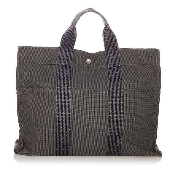 エルメス エール グレー キャンバス ハンドバッグ レディース HERMES 【中古】