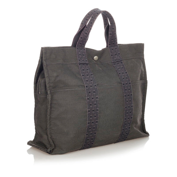 エルメス エール グレー キャンバス ハンドバッグ レディース HERMES 【中古】