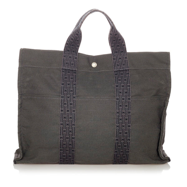 エルメス エール グレー キャンバス ハンドバッグ レディース HERMES 【中古】