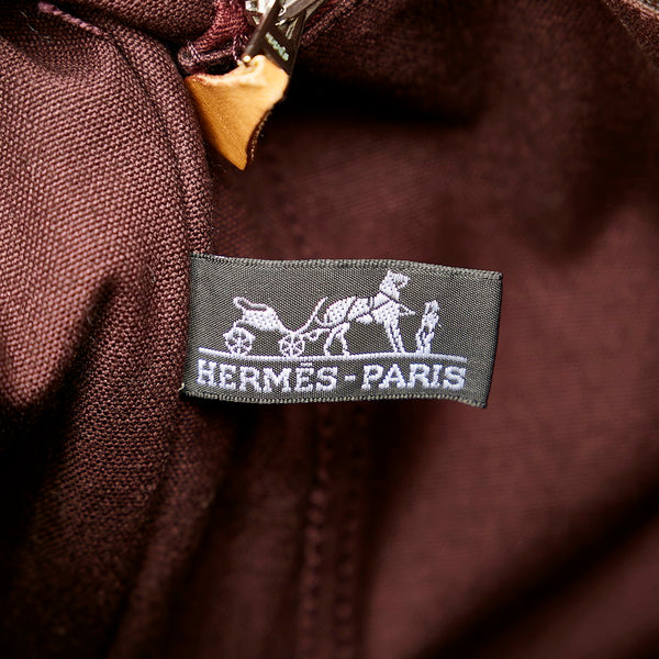 エルメス フールトゥカバス レッド ワインレッド キャンバス ハンドバッグ レディース HERMES 【中古】