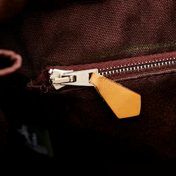 エルメス フールトゥカバス レッド ワインレッド キャンバス ハンドバッグ レディース HERMES 【中古】