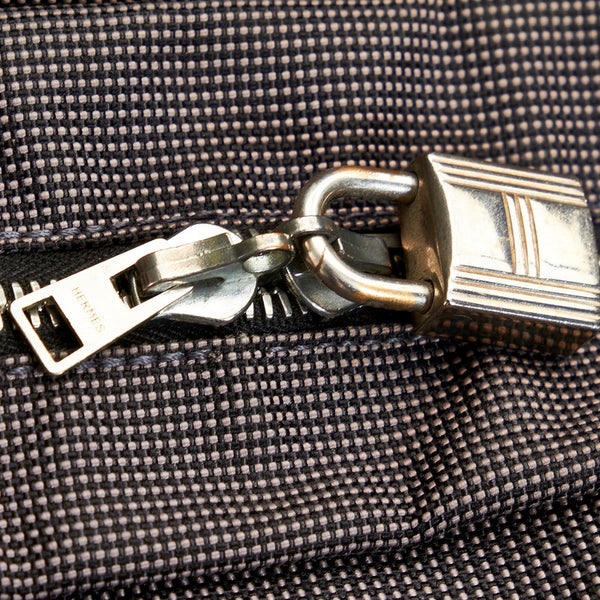 エルメス エールライントートMM グレー キャンバス ハンドバッグ メンズ HERMES 【中古】