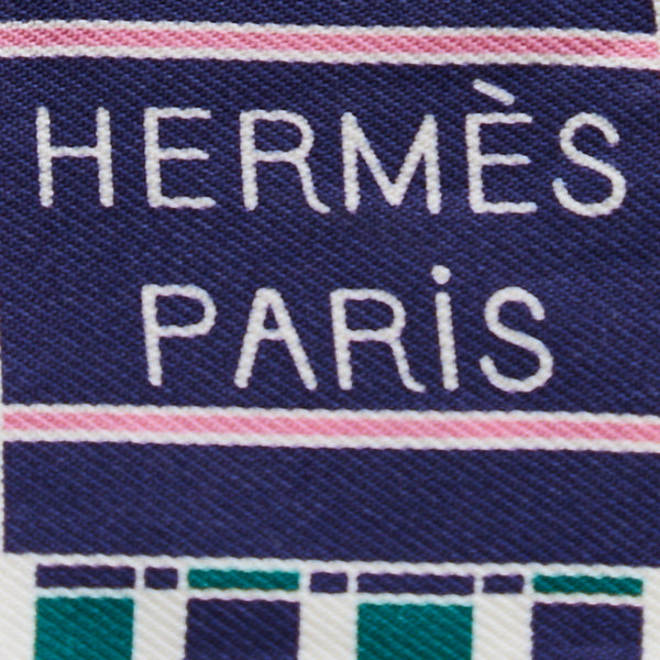 エルメス ツイリー マルチカラー ネイビー シルク スカーフ レディース HERMES 【中古】