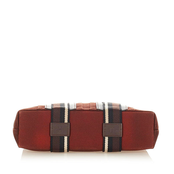 エルメス トロカホリゾンタルMM ブラウン キャンバス ハンドバッグ メンズ HERMES 【中古】