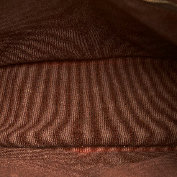 エルメス トロカホリゾンタルMM ブラウン キャンバス ハンドバッグ メンズ HERMES 【中古】