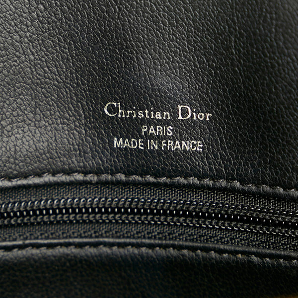 クリスチャンディオール ブラック レザー ショルダーバッグ トートバッグ レディース Christian Dior 【中古】