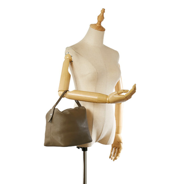 ロエベ ブラウン レザー ハンドバッグ レディース LOEWE 【中古】