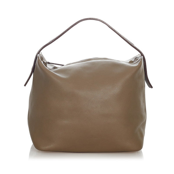 ロエベ ブラウン レザー ハンドバッグ レディース LOEWE 【中古】