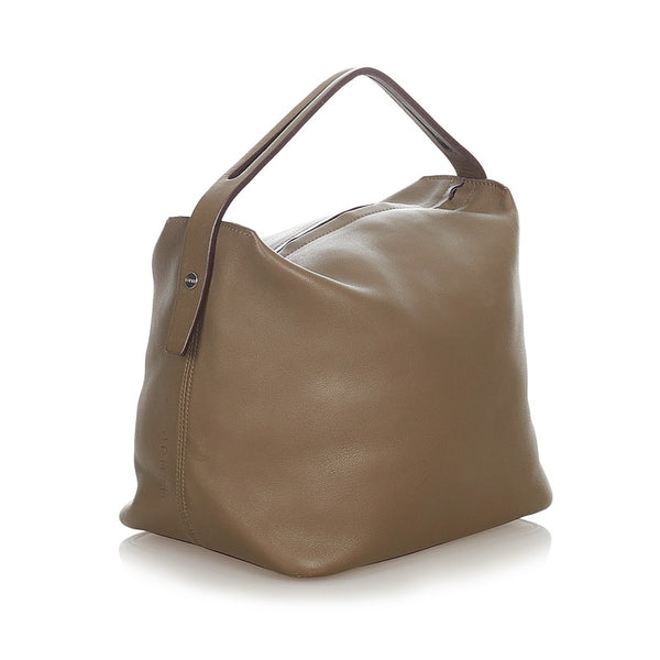 ロエベ ブラウン レザー ハンドバッグ レディース LOEWE 【中古】