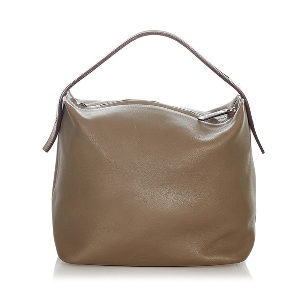 ロエベ ブラウン レザー ハンドバッグ レディース LOEWE 【中古】