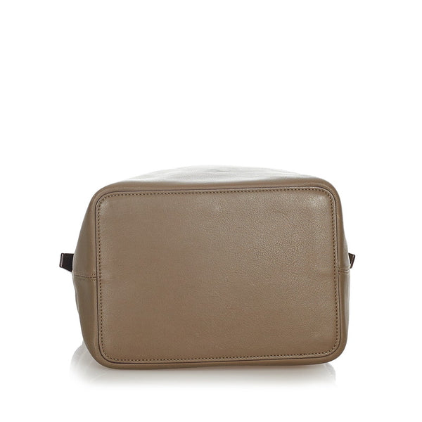 ロエベ ブラウン レザー ハンドバッグ レディース LOEWE 【中古】