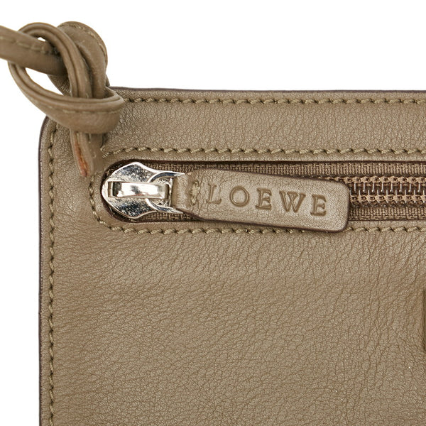 ロエベ ブラウン レザー ハンドバッグ レディース LOEWE 【中古】