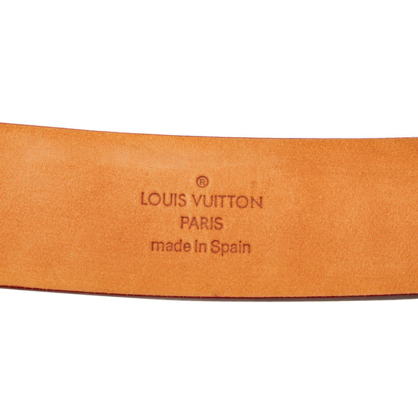 ルイ ヴィトン サンチュール M6901 ブラウン レザー ベルト メンズ LOUIS VUITTON 【中古】