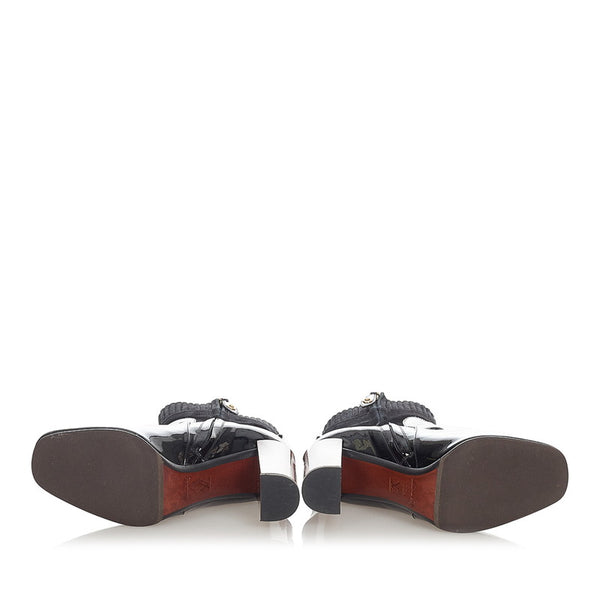 ルイ ヴィトン ブラック PVC スウェード ブーツ レディース LOUIS VUITTON 【中古】