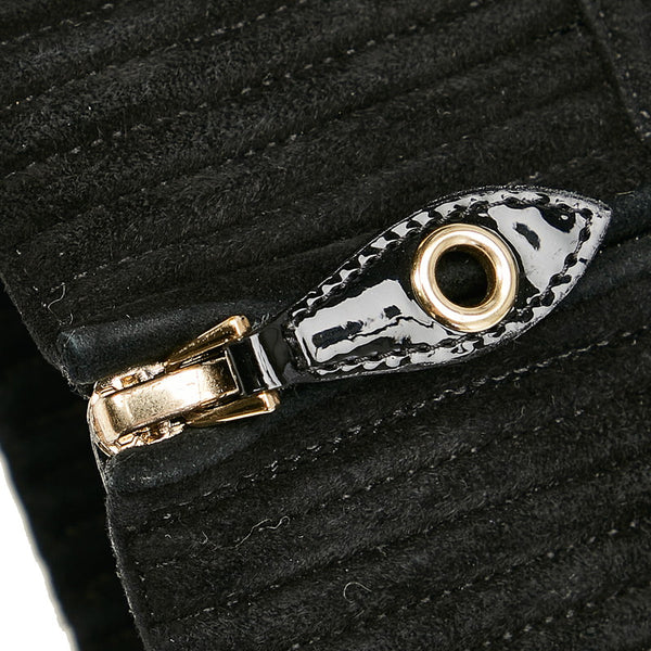 ルイ ヴィトン ブラック PVC スウェード ブーツ レディース LOUIS VUITTON 【中古】