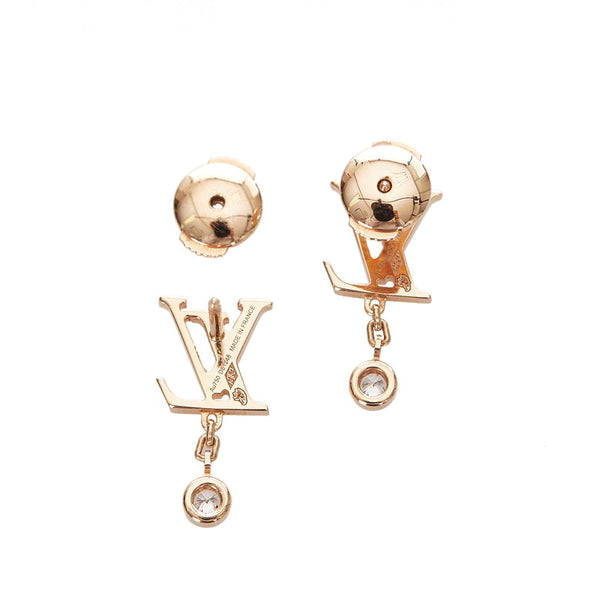 ルイ ヴィトン Q9654 K18PG ピンクゴールド ダイヤモンド ピュス イディール ブロッサムLV  ピアス レディース LOUIS VUITTON 【中古】