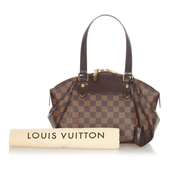 ルイ ヴィトン ダミエ ヴェローナ PM N41117 ブラウン PVC レザー ハンドバッグ レディース LOUIS VUITTON 【中古】