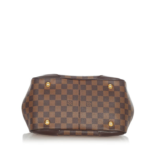 ルイ ヴィトン ダミエ ヴェローナ PM N41117 ブラウン PVC レザー ハンドバッグ レディース LOUIS VUITTON 【中古】