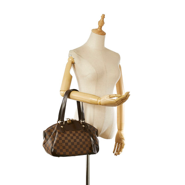 ルイ ヴィトン ダミエ ヴェローナ PM N41117 ブラウン PVC レザー ハンドバッグ レディース LOUIS VUITTON 【中古】