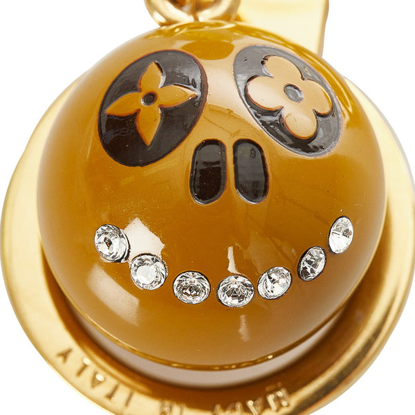 ルイ ヴィトン ポルトクレ ジャック＆ルーシー ハロウィン限定 M65376 ゴールド ブラウン カーキ メッキ プラスチック キーホルダー レディース LOUIS VUITTON 【中古】