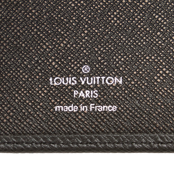 ルイ ヴィトン タイガ ポルトバルール カルトクレディ M30392 ブラック レザー 二つ折り財布 メンズ LOUIS VUITTON 【中古】