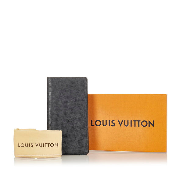 ルイ ヴィトン タイガ ポルトバルール カルトクレディ M30392 ブラック レザー 二つ折り財布 メンズ LOUIS VUITTON 【中古】