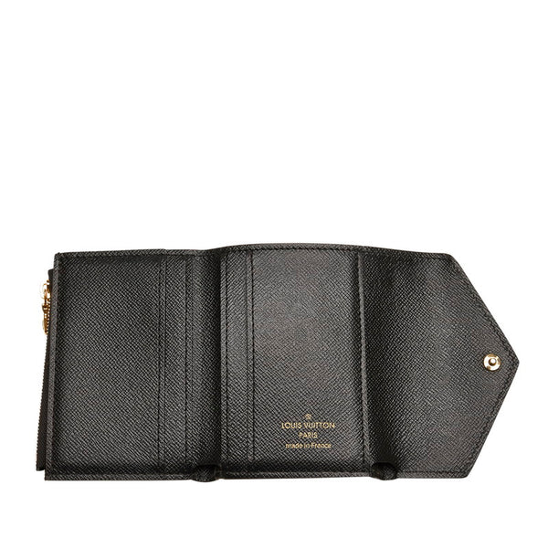 ルイ ヴィトン モノグラム ジャイアント リバース ポルトフォイユ ゾエ M80725 ブラウン 三つ折り財布 レディース LOUIS VUITTON 【中古】