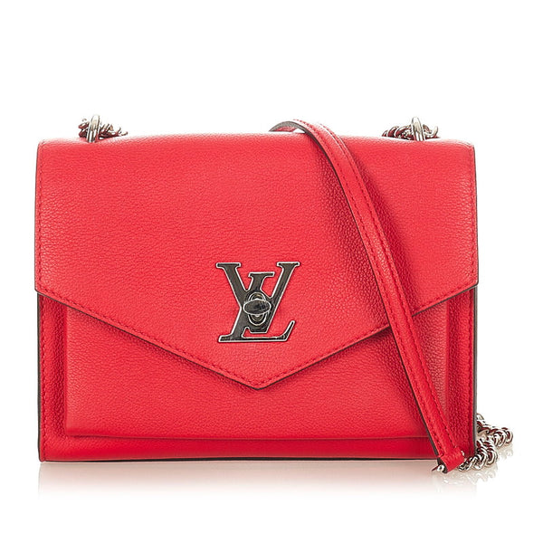 ルイ ヴィトン マイロックミーＢＢ M51419 レッド レザー ショルダーバッグ レディース LOUIS VUITTON 【中古】