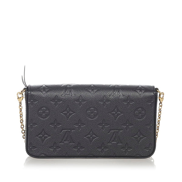 ルイ ヴィトン アンプラント ポシェットフェリシー M64064 ブラック レザー チェーン ショルダーバッグ レディース LOUIS VUITTON 【中古】