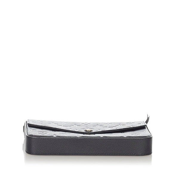 ルイ ヴィトン アンプラント ポシェットフェリシー M64064 ブラック レザー チェーン ショルダーバッグ レディース LOUIS VUITTON 【中古】