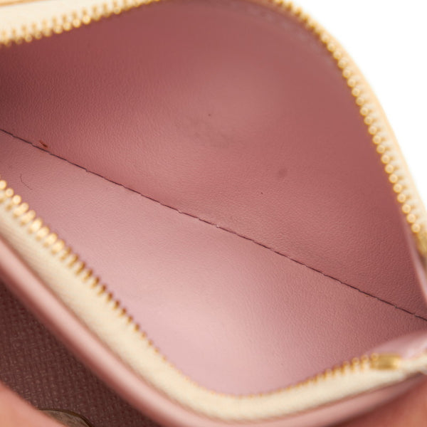 ルイ ヴィトン ダミエ アズール ポルトフォイユ ヴィクトリーヌ N64022 ピンク PVC レザー 三つ折り財布 レディース LOUIS VUITTON 【中古】