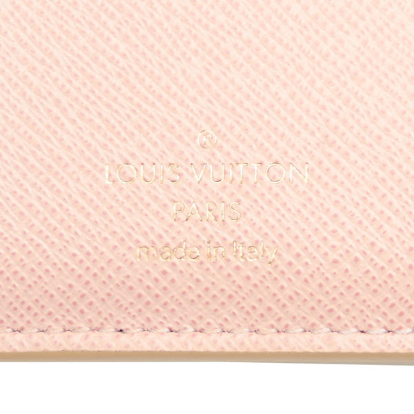 ルイ ヴィトン ダミエ アズール ポルトフォイユ ヴィクトリーヌ N64022 ピンク PVC レザー 三つ折り財布 レディース LOUIS VUITTON 【中古】