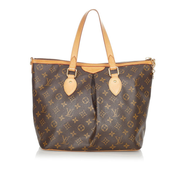 ルイ ヴィトン モノグラム パレルモPM M40145 ブラウン PVC レザー トートバッグ レディース LOUIS VUITTON 【中古】