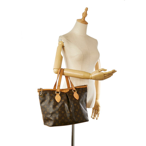 ルイ ヴィトン モノグラム パレルモPM M40145 ブラウン PVC レザー トートバッグ レディース LOUIS VUITTON 【中古】