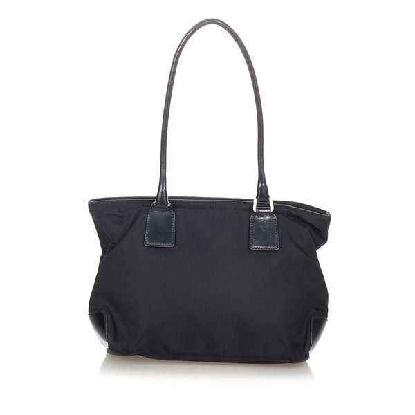 プラダ ポコノ ブラック ナイロン ハンドバッグ レディース PRADA 【中古】