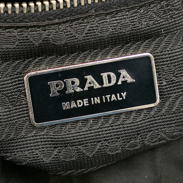 プラダ ポコノ ブラック ナイロン ハンドバッグ レディース PRADA 【中古】