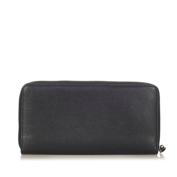 プラダ 2ML317 ブラック レザー ラウンドファスナー長財布 メンズ PRADA 【中古】