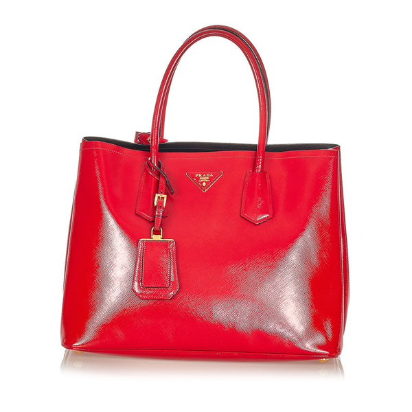 プラダ B2756T レッド レザー ハンドバッグ ショルダー 2WAY レディース PRADA 【中古】