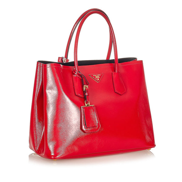 プラダ B2756T レッド レザー ハンドバッグ ショルダー 2WAY レディース PRADA 【中古】