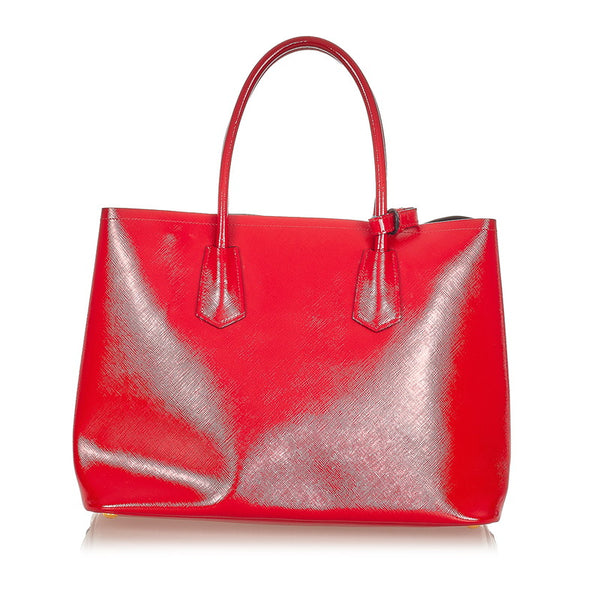 プラダ B2756T レッド レザー ハンドバッグ ショルダー 2WAY レディース PRADA 【中古】