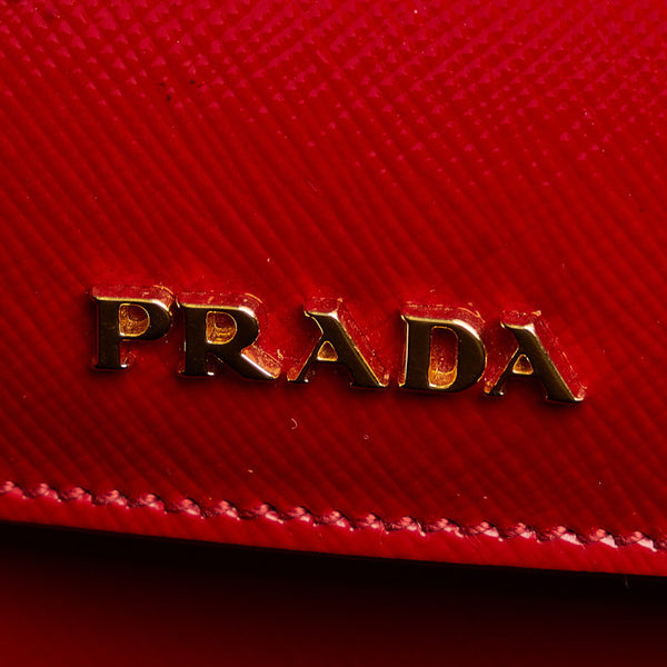 プラダ B2756T レッド レザー ハンドバッグ ショルダー 2WAY レディース PRADA 【中古】