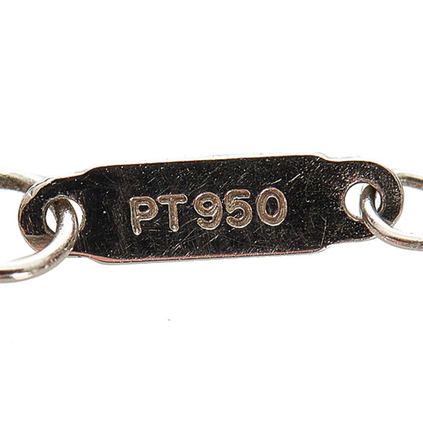 ティファニー シルバー Pt950 プラチナ 6P ダイヤ ジャズドロップ ネックレス レディース TIFFANY&Co. 【中古】